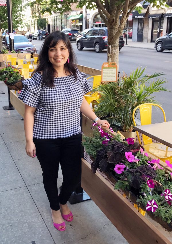 Gingham and Hot Pink Weekend Wear | @KissedWithCurves