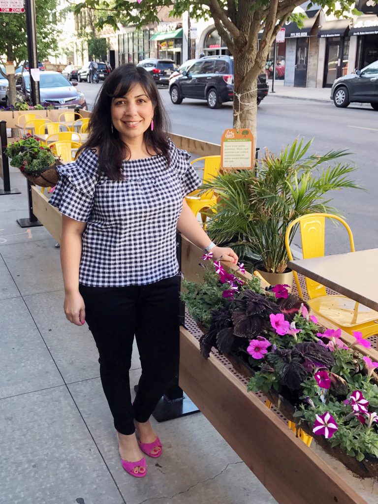 Gingham and Hot Pink Weekend Wear | @KissedWithCurves