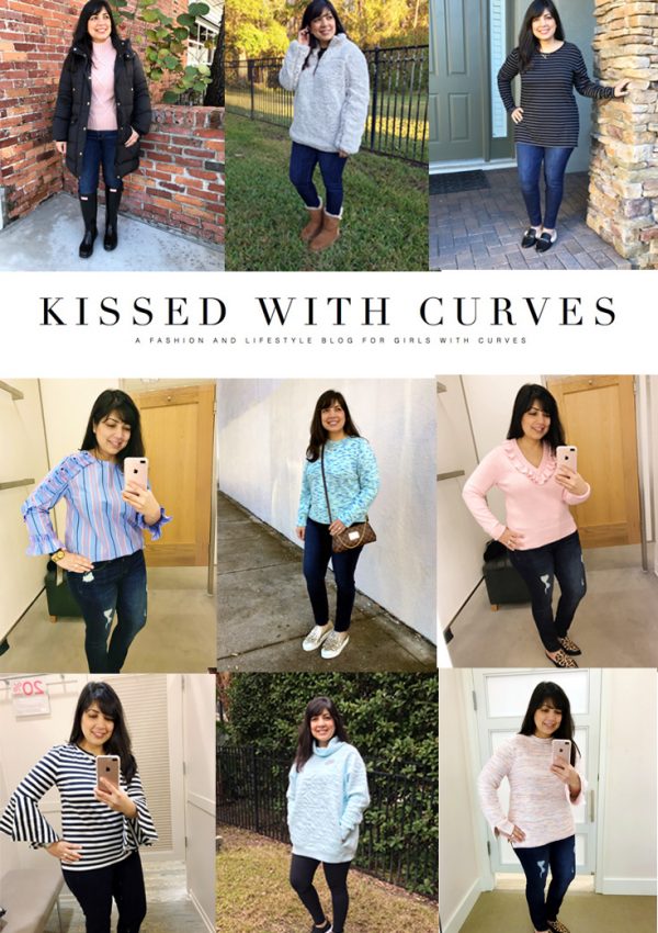 Kissed With Curves January 2018 Outfit Recap