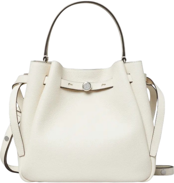 Tory Burch Romy Pebble Leather Bucket Bag