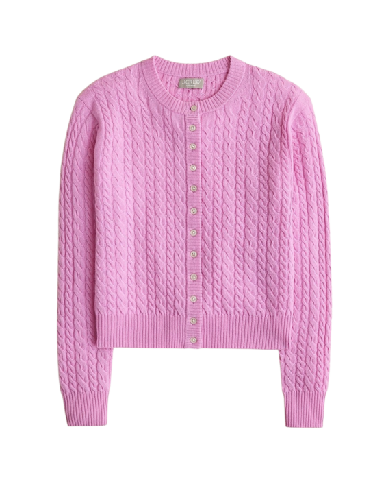 J. Crew Cashmere Cable Knit Cardigan