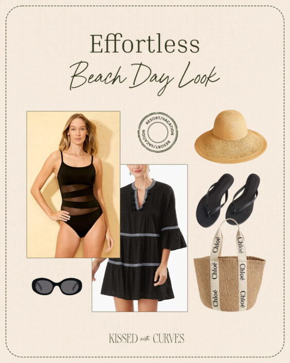 effortless beach day look swim outfit resort