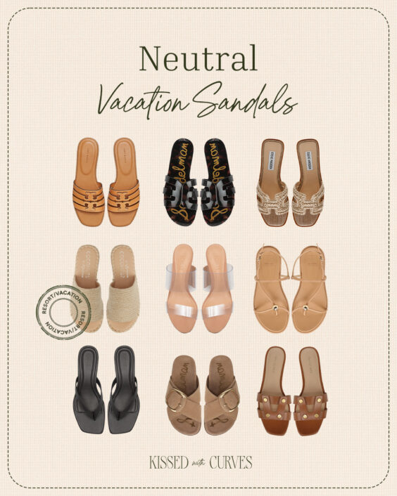 neutral vacation sandals summer sandals beach sandals
